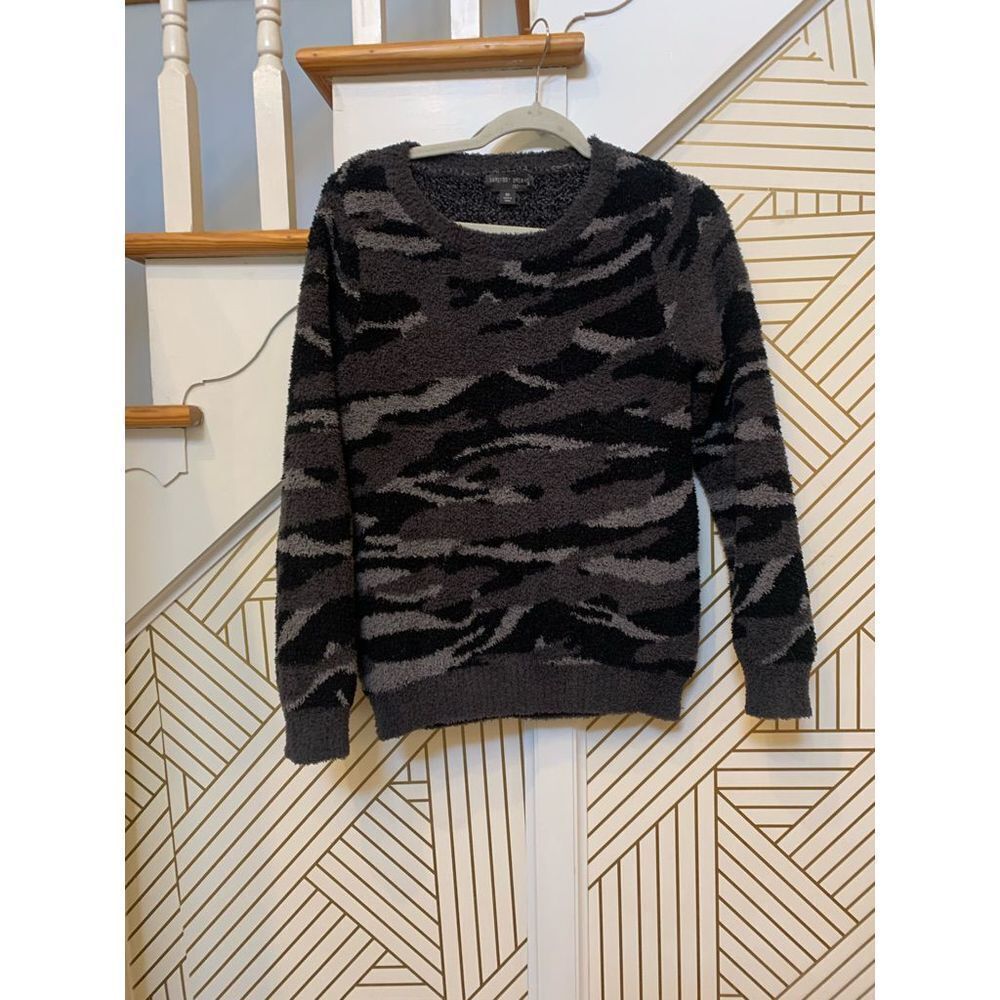 Barefoot Dreams Cozychic Zebra Print Pullover Sweater